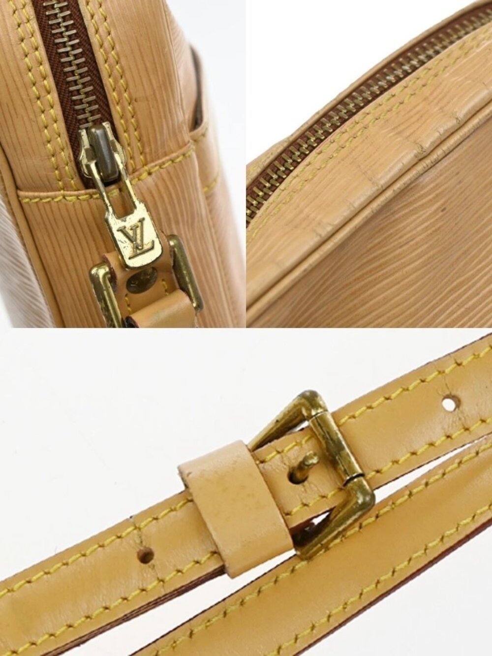 LOUIS VUITTON Danube Shoulder Bag Epi Leather Brown France M11910 67MA674 - Picture 8 of 15